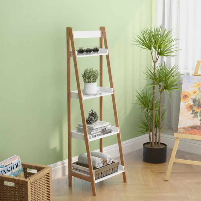 Kimara Ladder Bookcase - Chic Decora