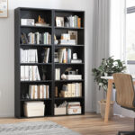 Kimm 6-Tier Tall Bookshelf, 71″ Standard Bookcase with Storage, Free Standing Display Shelf - Chic Decora