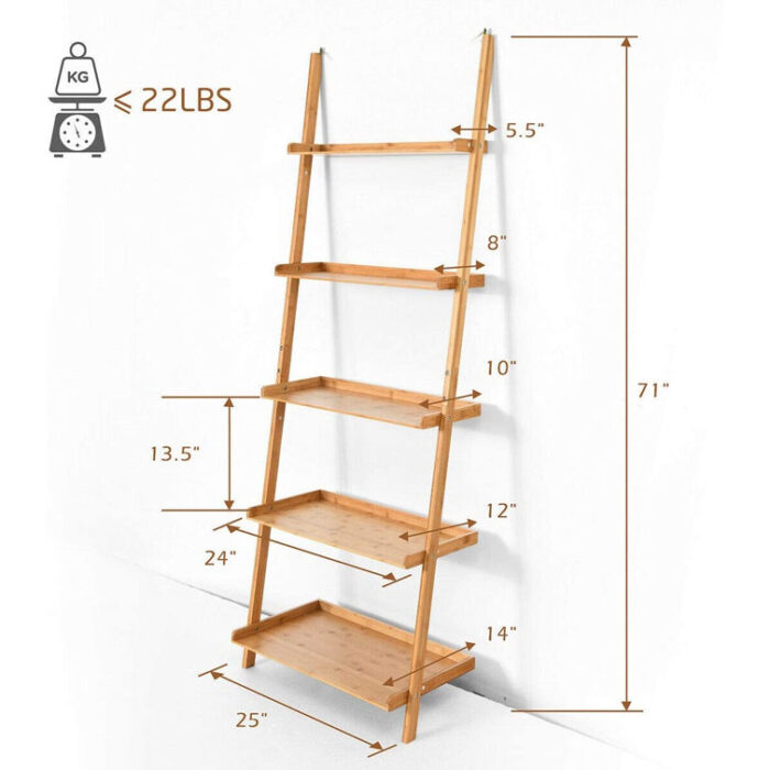 Ladder Bookcase - Chic Decora