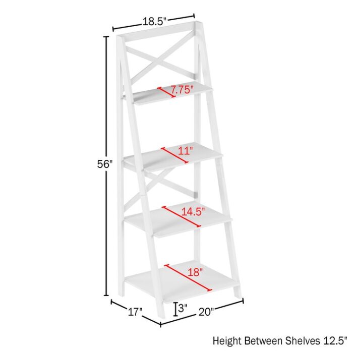 Ladder Bookcase - Chic Decora