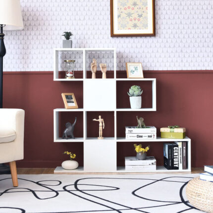 Pegeia Corner Bookcase - Chic Decora