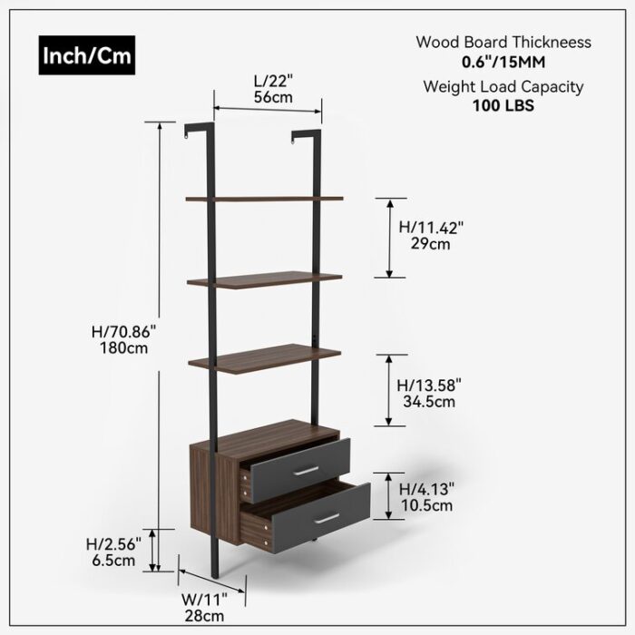 Ladder Storage Bookcase - Chic Decora