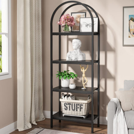 Swade 64.9″ H x 12.2″ W Corner Bookcase - Chic Decora