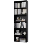 Langner 70.8″ H x 23.6″ W Standard Bookcase, 6-Tier Open Bookcase and Bookshelf - Chic Decora