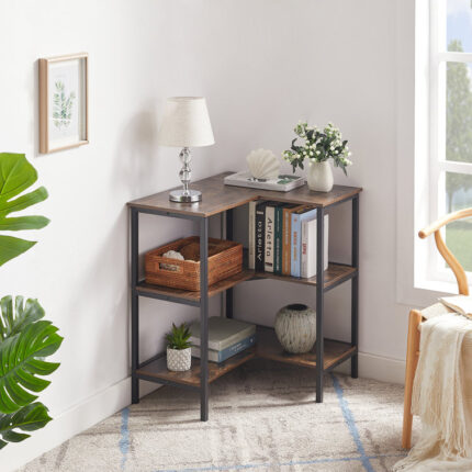 Lekendrick Corner Bookcase - Chic Decora