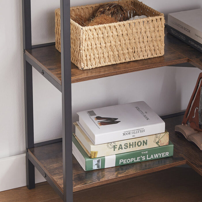 Lekendrick Corner Bookcase - Chic Decora