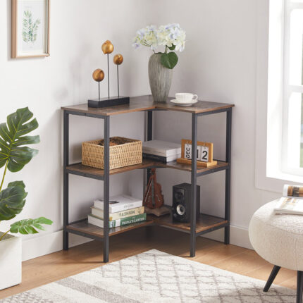 Lekendrick Corner Bookcase - Chic Decora