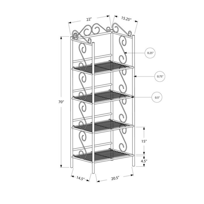 Lidiea Bookcase - Chic Decora