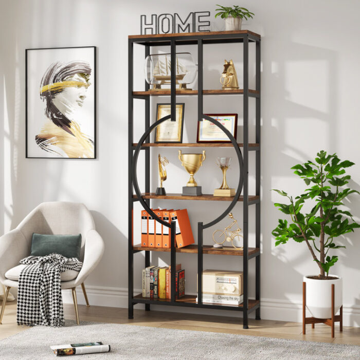 Linsly Etagere Bookcase - Chic Decora