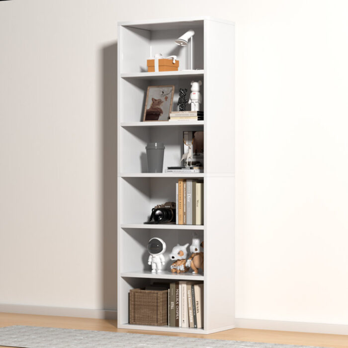 Livingon 71.4″Hx21.8″W 6-Tier Standard Bookcase - Chic Decora