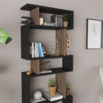 Lucy-Lee Geometric 6-Shelf Wall Library 64″H-23″W - Chic Decora