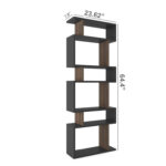 Lucy-Lee Geometric 6-Shelf Wall Library 64″H-23″W - Chic Decora