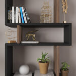 Lucy-Lee Geometric 6-Shelf Wall Library 64″H-23″W - Chic Decora