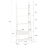 Lymon 70.2″ H x 24.96″ W Ladder Bookcase Bookshelf - Chic Decora