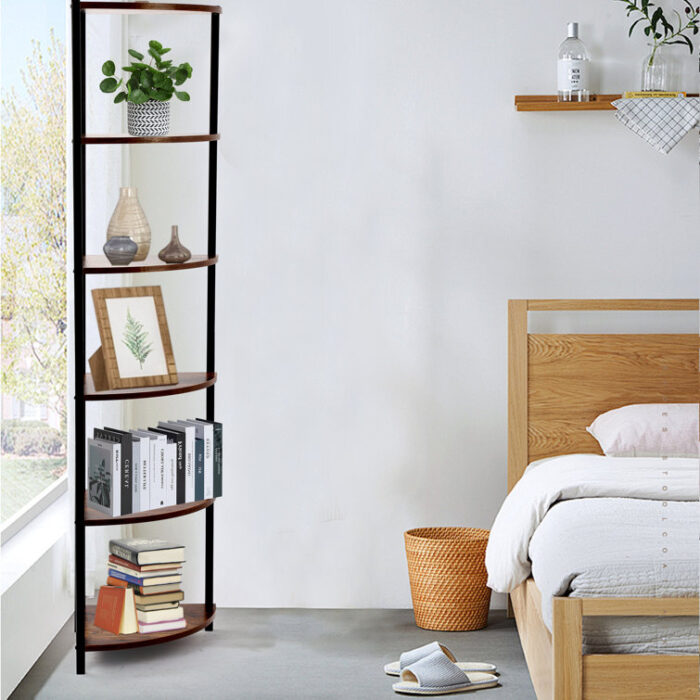 Madelena Corner Bookcase - Chic Decora