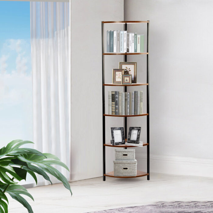 Madelena Corner Bookcase - Chic Decora