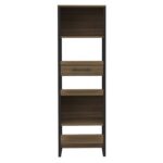 Magnum 63-inch Tall Bookcase with 5 Open Shelves and 1 Drawer, Dark Walnut - Chic Decora