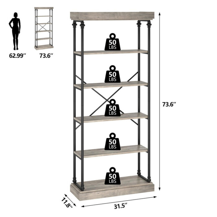 Mahpee Bookcase - Chic Decora