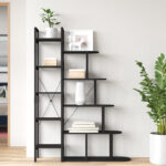 Marlecia 65” H x 47” W 10-Tier Ladder Bookcase - Chic Decora