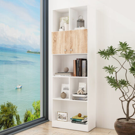 Beryn Corner Bookcase - Chic Decora