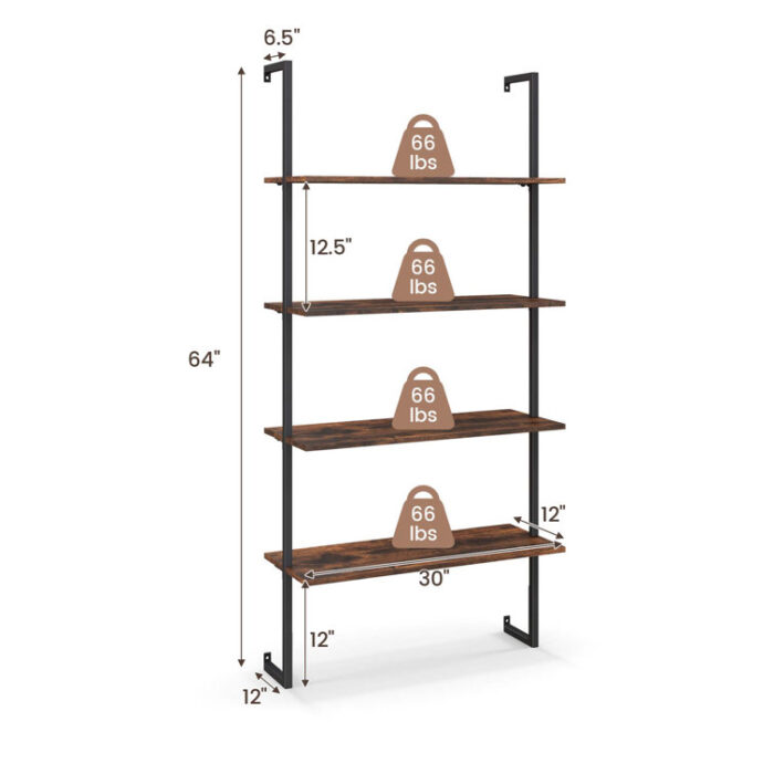 Mease Ladder Bookcase - Chic Decora