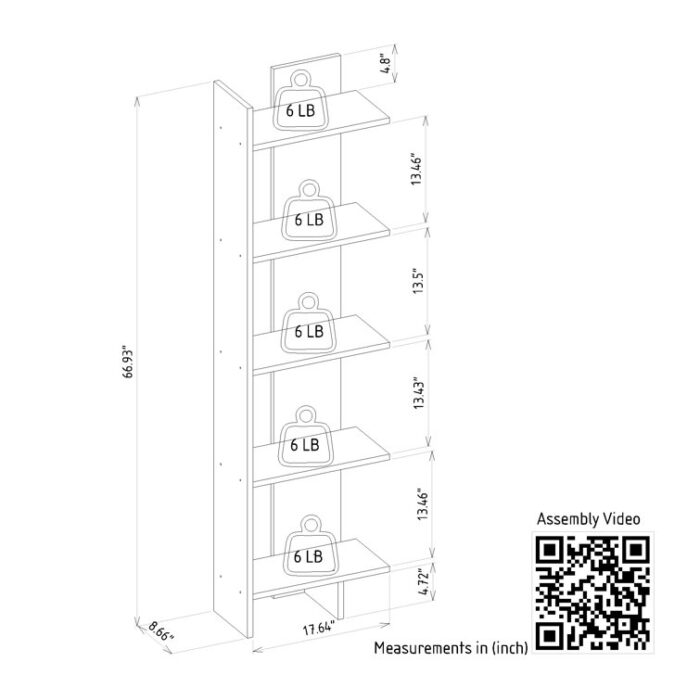 Mehrunisha Corner Bookcase - Chic Decora