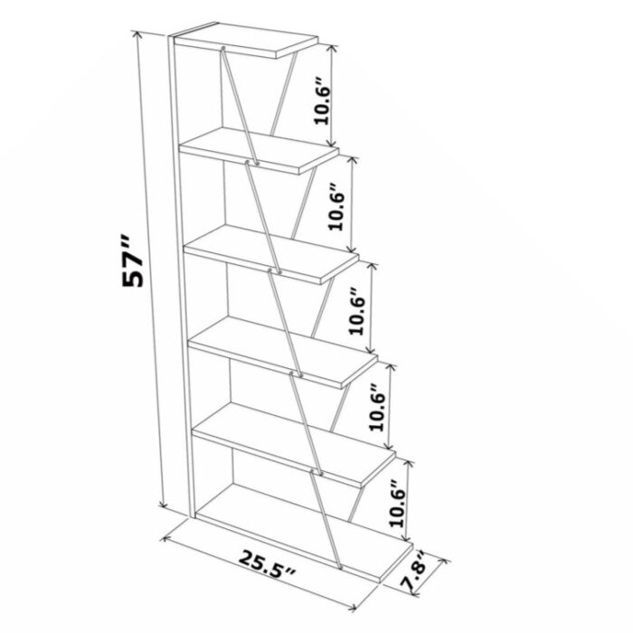 Meira Ladder Bookcase - Chic Decora