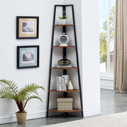 Mel Corner Bookcase - Chic Decora