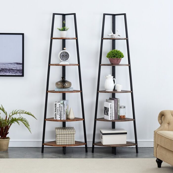 Mel Corner Bookcase - Chic Decora