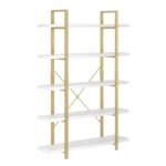 Menasha 70″ H 5-Tier Etagere Steel Bookcase - Chic Decora