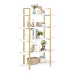 Menasha 70″ H 5-Tier Etagere Steel Bookcase - Chic Decora