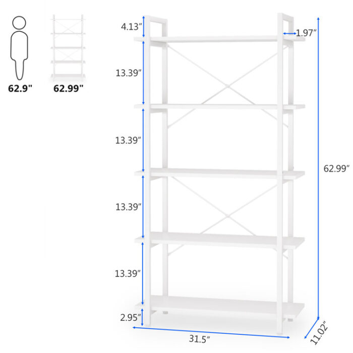 Metzli Unfinished Etagere Bookcase - Chic Decora