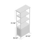 Millen Etagere Bookcase - Chic Decora