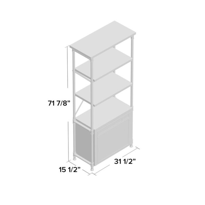 Millen Etagere Bookcase - Chic Decora