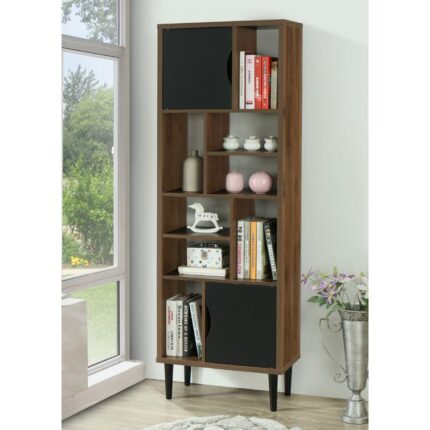 Monarrez Corner Bookcase - Chic Decora