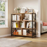 Miyashiro 47″ H x 47″W Open Display Shelves Etagere Bookcase - Chic Decora