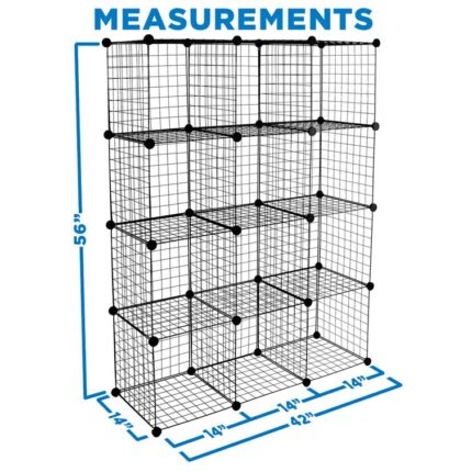 Mount-It! Wire Cube Storage Organizer – 12 Cubes - Chic Decora