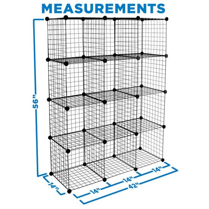 Mount-It! Wire Cube Storage Organizer – 12 Cubes - Chic Decora