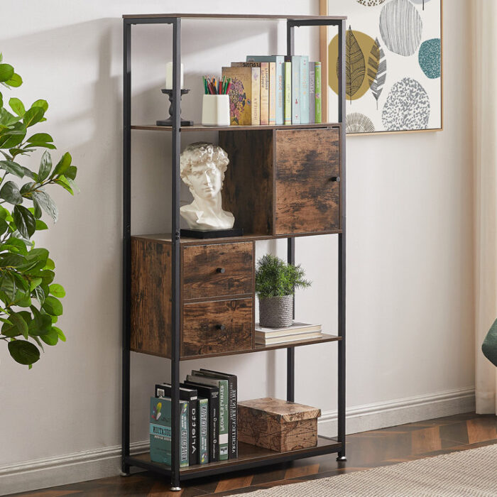 Mullica Storage Bookcase - Chic Decora