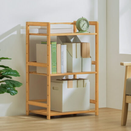 Multilayer Bamboo Wood Open Bookcase Bookshelf - Chic Decora