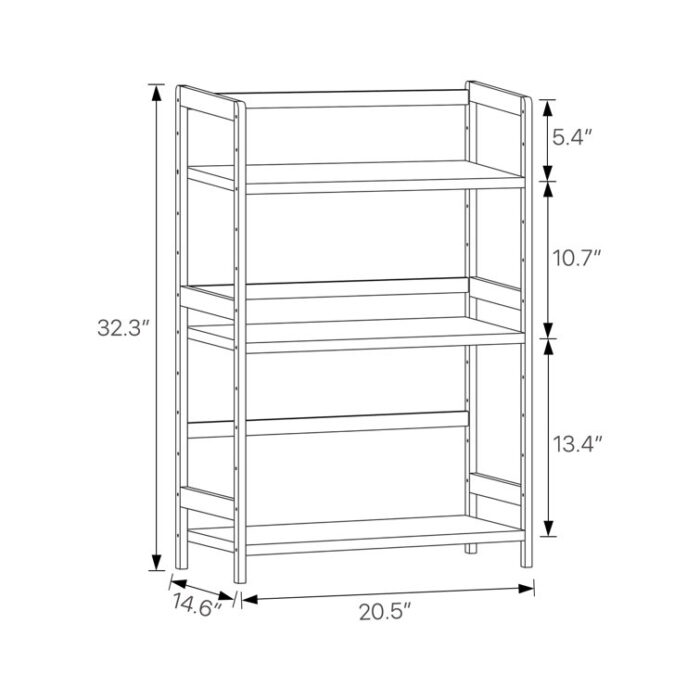 Multilayer Bamboo Wood Open Bookcase Bookshelf - Chic Decora