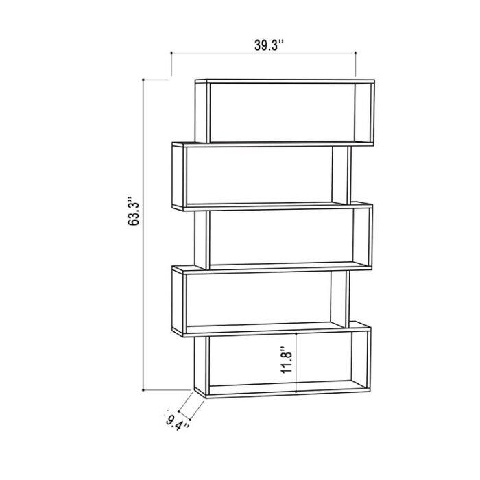 Musser Geometric Bookcase - Chic Decora