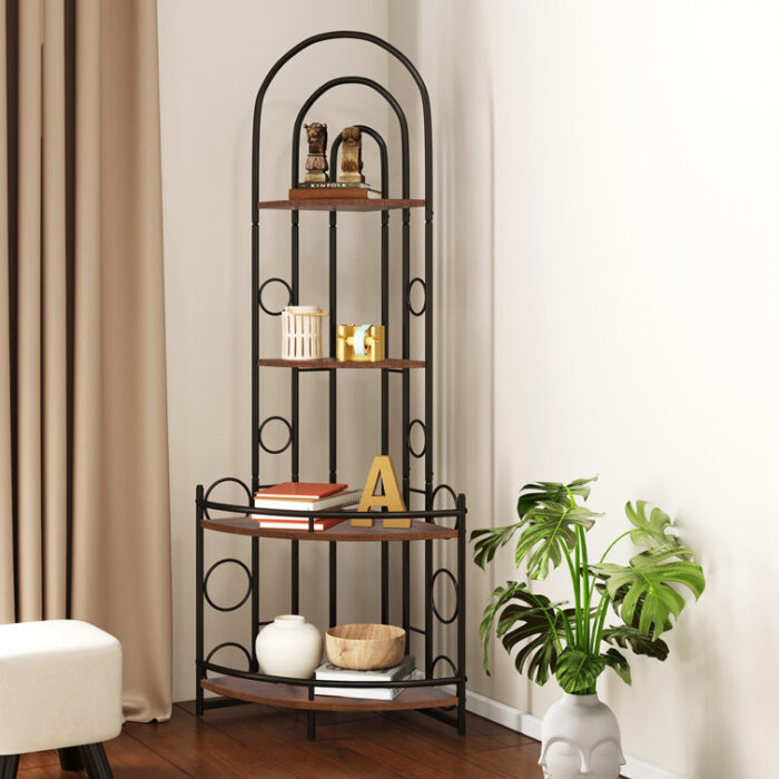 Myrta Corner Bookcase - Chic Decora