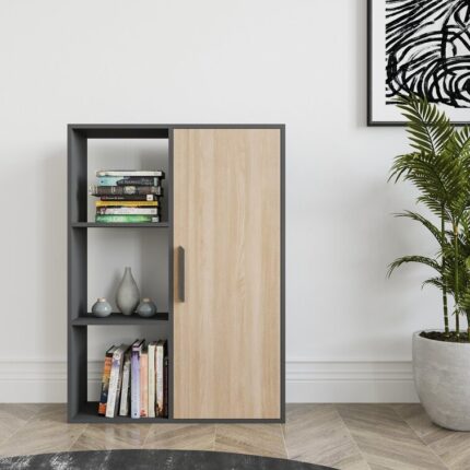 Rayon from Bamboo Corner Bookcase Bookshelf with Clear Acrylic Doors - Chic Decora