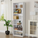 Namiko Bookshelves and Bookcases Floor Standing 6 Tier Display Storage Shelves 71in Tall Bookcase Home Decor - Chic Decora