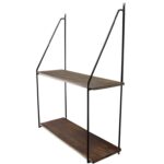 Naudain 2 Tier Wall Mount Shelf, Farmhouse Shelf for Wall, Accent Wall Shelf, Shelving - Chic Decora