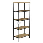 Nay 5-Tier Industrial Bookshelves with Steel Frame - Chic Decora