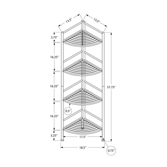 Neponset Etagere Bookcase - Chic Decora