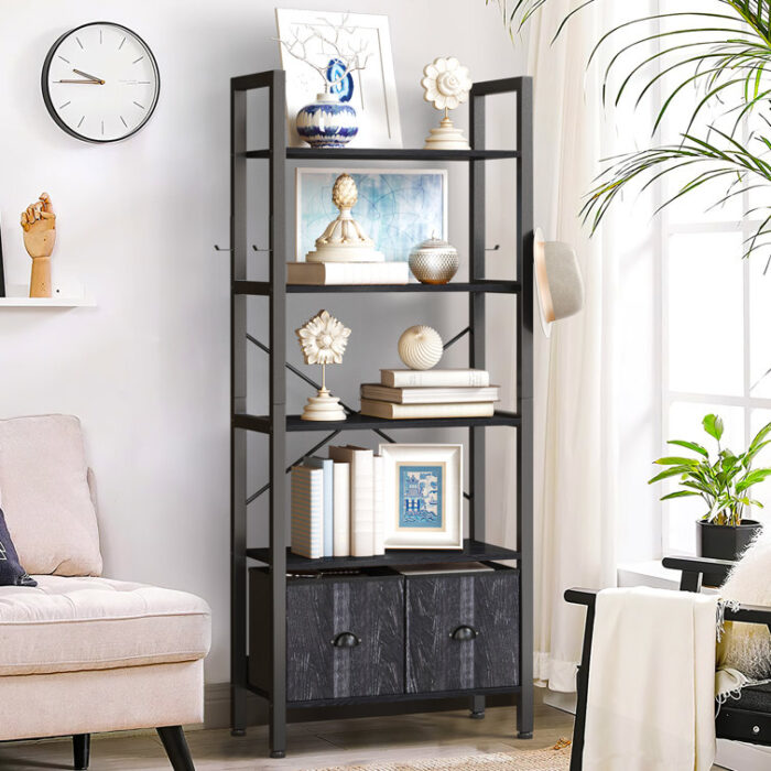 Nickalous Etagere Storage Bookcase - Chic Decora