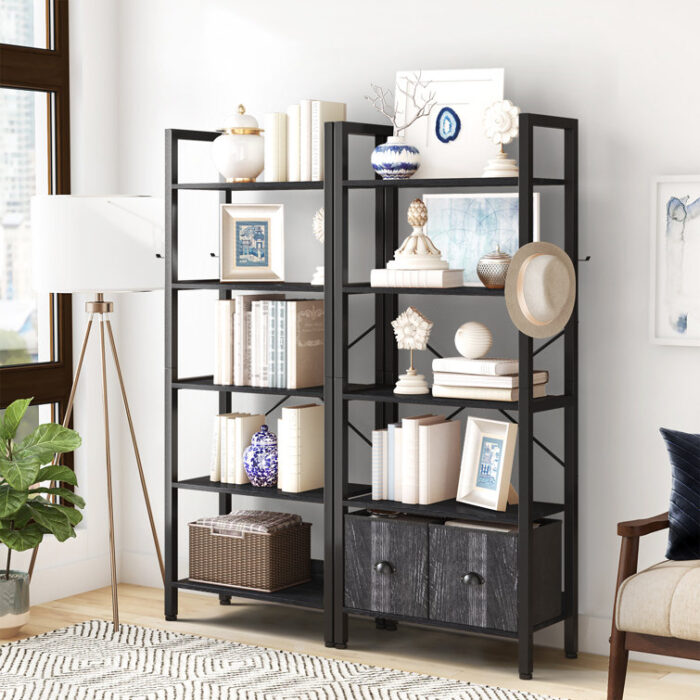 Nickalous Etagere Storage Bookcase - Chic Decora